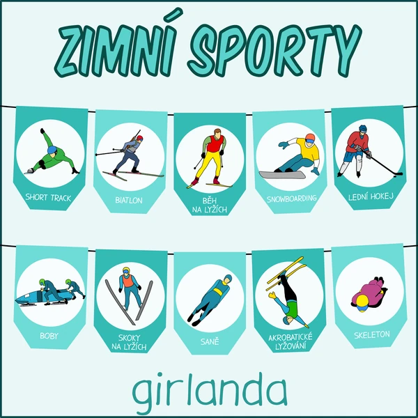 Zimní sporty - Girlanda