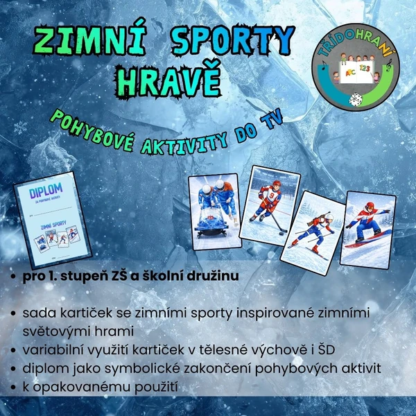 ZIMNÍ SPORTY HRAVĚ - pohybové aktivity do TV