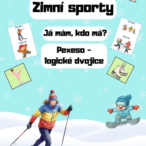 Zimní sporty - Já mám, kdo má? Pexeso