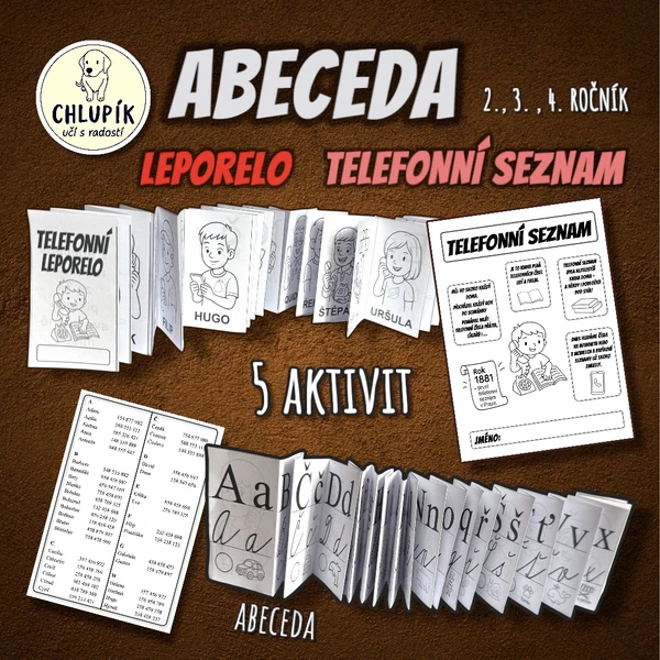 ABECEDA - telefonní seznam, leporelo