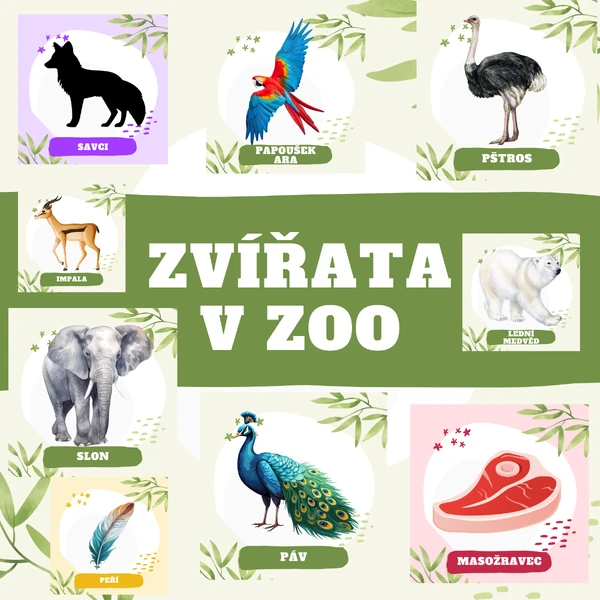 Zvířata v ZOO - variabilní sada aktivit