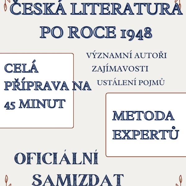 Česká literatura po roce 1948: metoda expertů