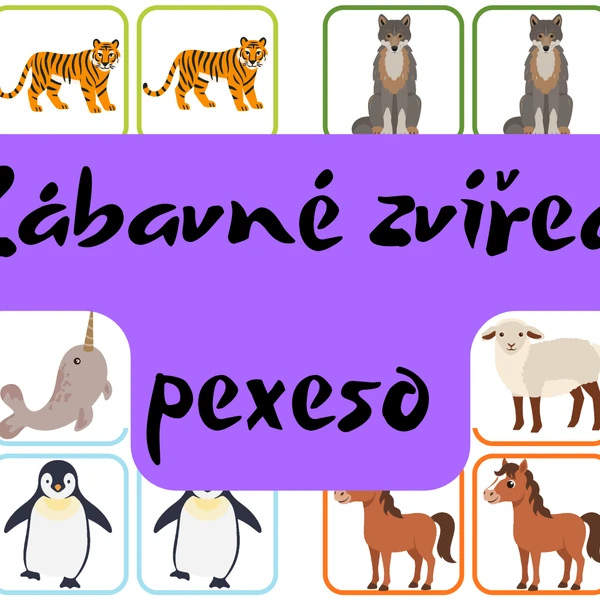 Zábavné zvířecí pexeso 