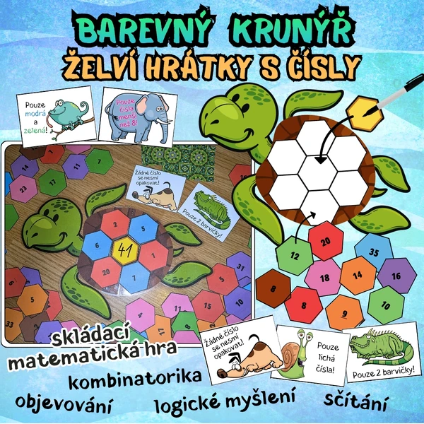 BAREVNÝ KRUNÝŘ - ŽELVÍ HRÁTKY S ČÍSLY