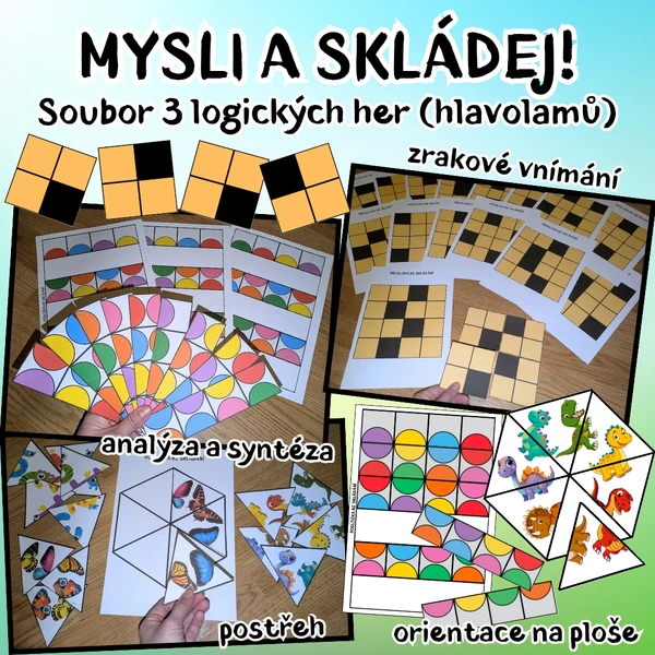 MYSLI A SKLÁDEJ! (logické skládačky, zrakové vnímání)
