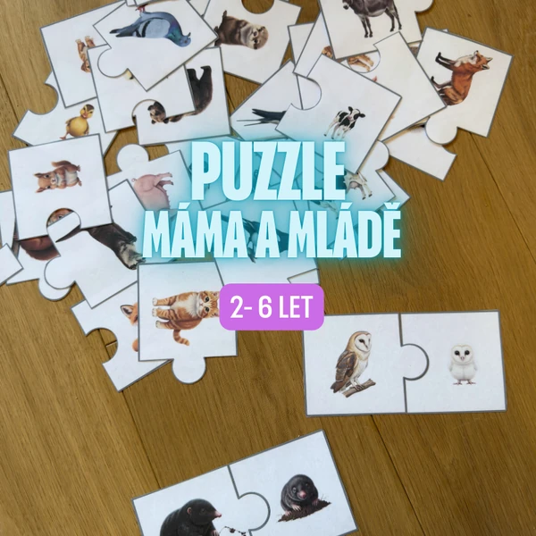 Puzzle: Máma a mládě (2–6 let)