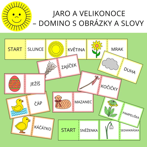 JARO A VELIKONOCE – DOMINO S OBRÁZKY A SLOVY