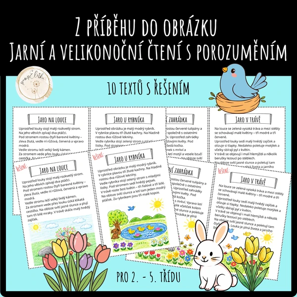 Z příběhu do obrázku: Jarní a velikonoční čtení s porozuměním