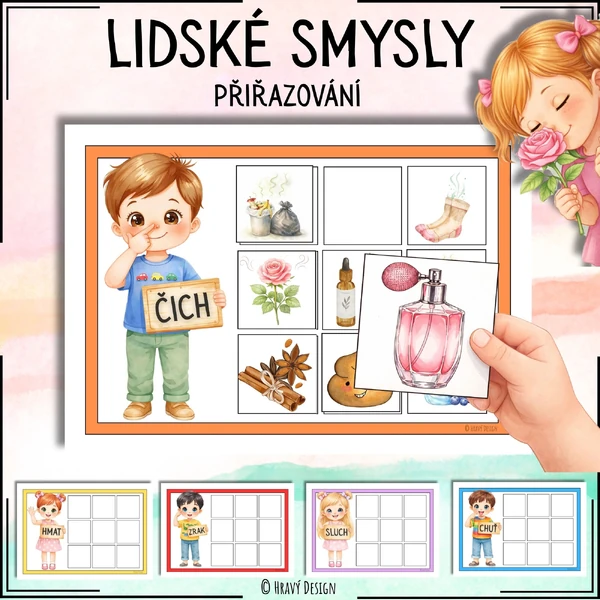 Lidské smysly - přiřazování