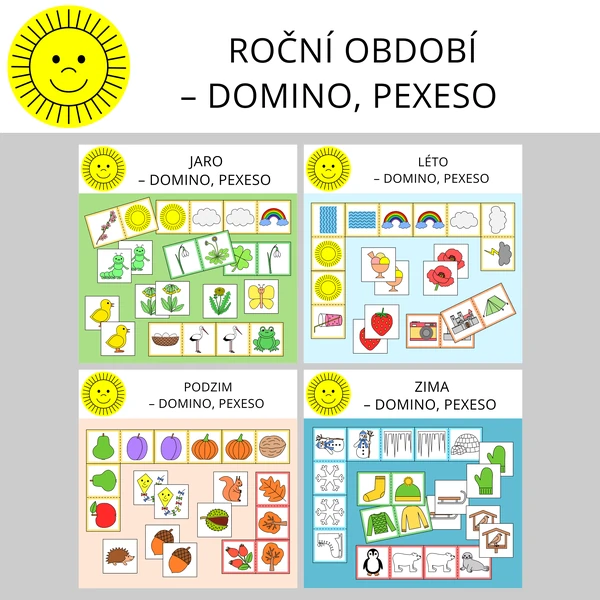 ROČNÍ OBDOBÍ - DOMINO, PEXESO