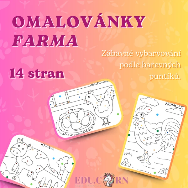 🐄 FARMA – Omalovánky 🐄 