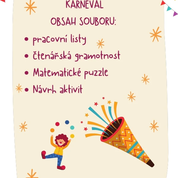 Soubor aktivit Karneval- ranní činnosti