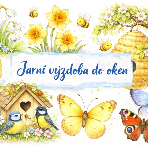 Jarní oboustranná výzdoba do oken