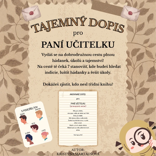 Tajemný dopis pro paní učitelku - Zábavná čeština