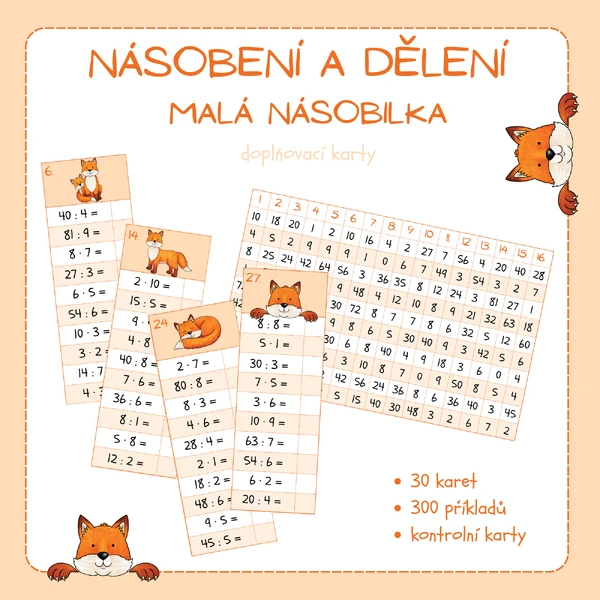 Násobilka - doplňovací karty