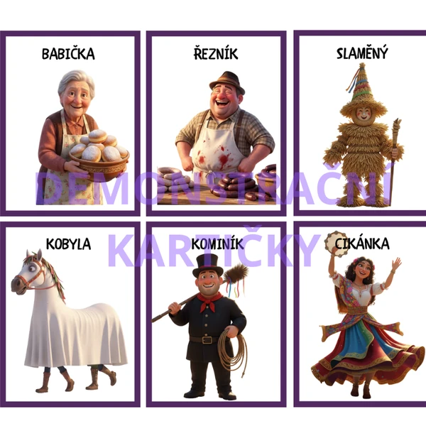 Demonstrační kartičky Masopust 