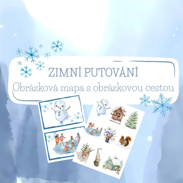 Zimní putování - orientace s obrázkovou mapou
