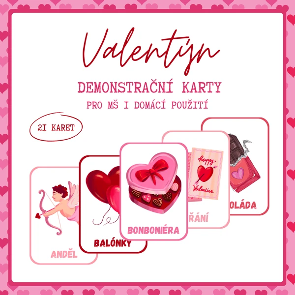 Valentýn – demonstrační karty