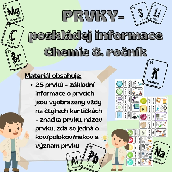 PRVKY - poskládej informace