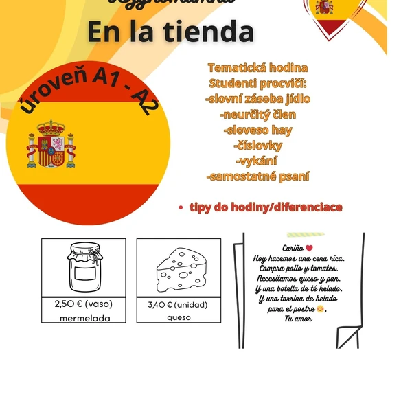 En la tienda: konverzační hodina