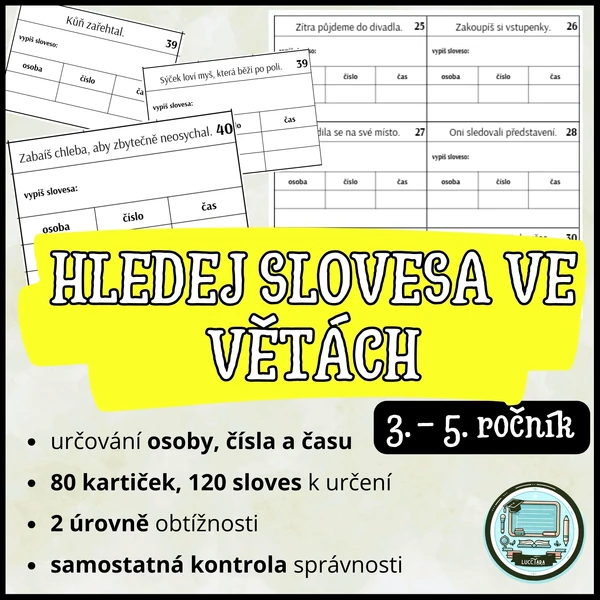 Hledej slovesa ve větách