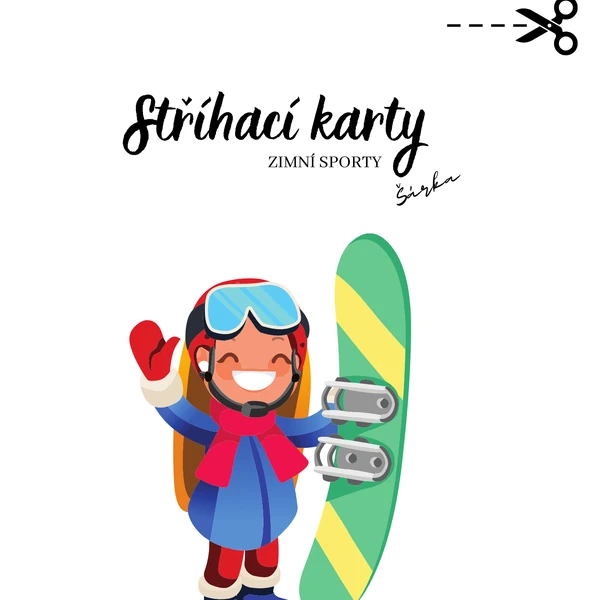 Stříhací karty - ZIMNÍ SPORTY