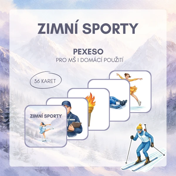 Zimní sporty – pexeso