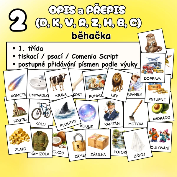 OPIS a PŘEPIS 2 (D, K, V, R, Z, H, B, C)