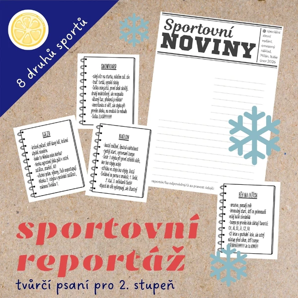 ZIMNÍ SPORTOVNÍ REPORTÁŽ - tvůrčí psaní