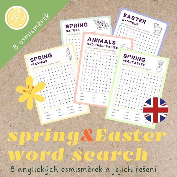 WORD SEARCH PUZZLES | Spring and Easter | osmisměrky v angličtině