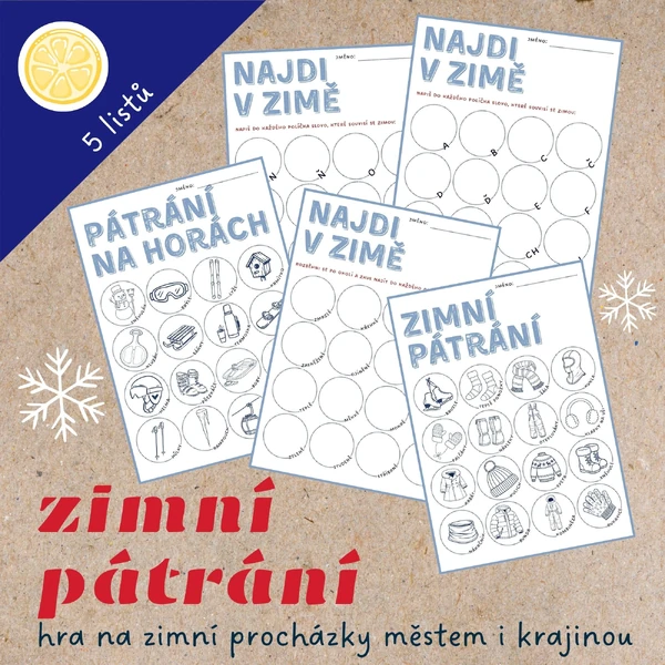 ZIMNÍ PÁTRÁNÍ - hledací hra do města i do přírody