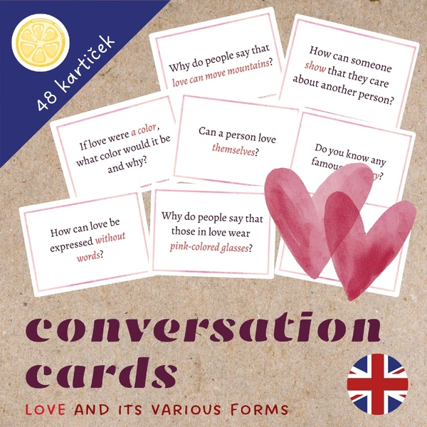 CONVERSATION CARDS - LOVE - konverzační kartičky v angličtině