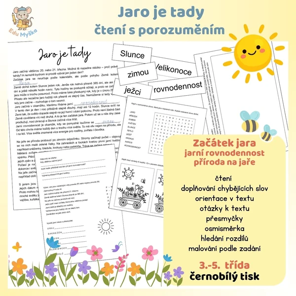 Čtení s porozuměním JARO JE TADY