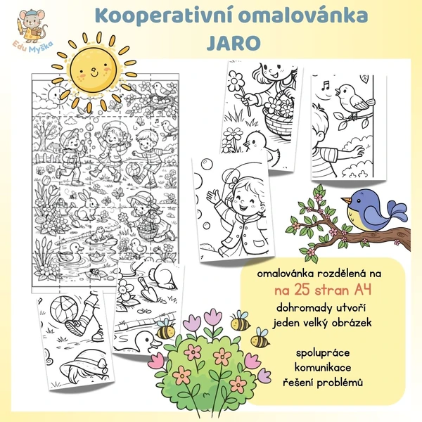 Kooperativní omalovánka JARO