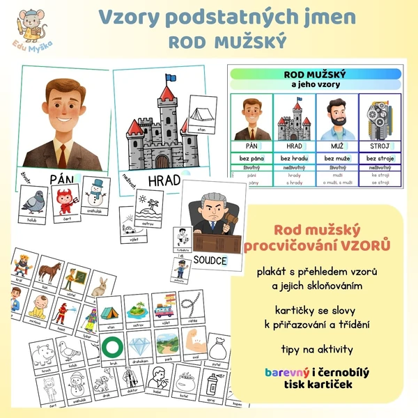 Vzory podstatných jmen - ROD MUŽSKÝ