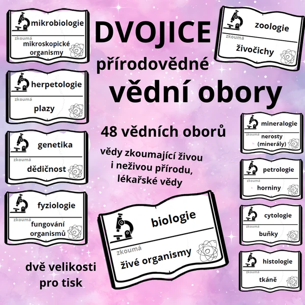 Dvojice - vědní obory (48 oborů)