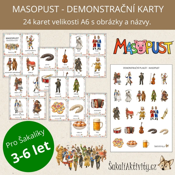  MASOPUST - demonstrační karty 