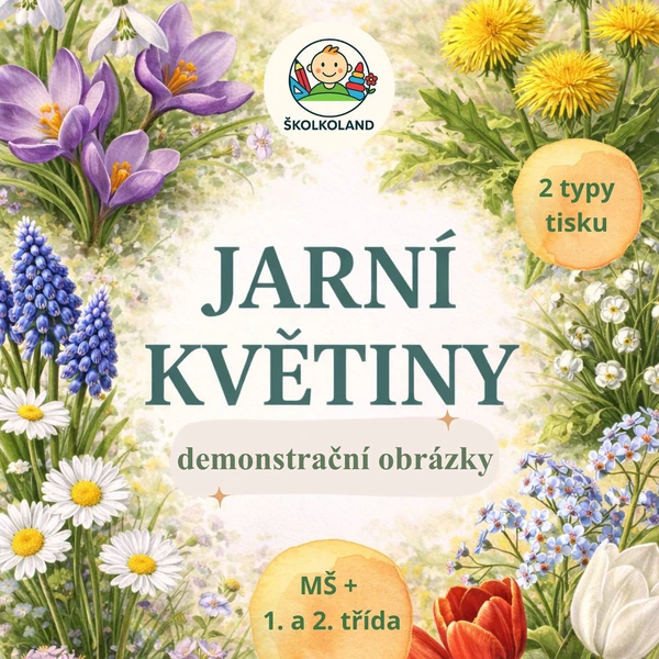Jarní květiny – demonstrační obrázky pro MŠ (JARO)