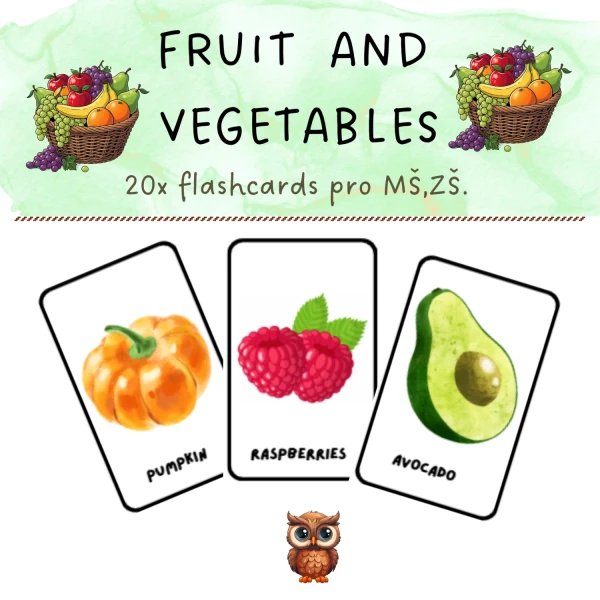 Fruit and vegetables - flashcards