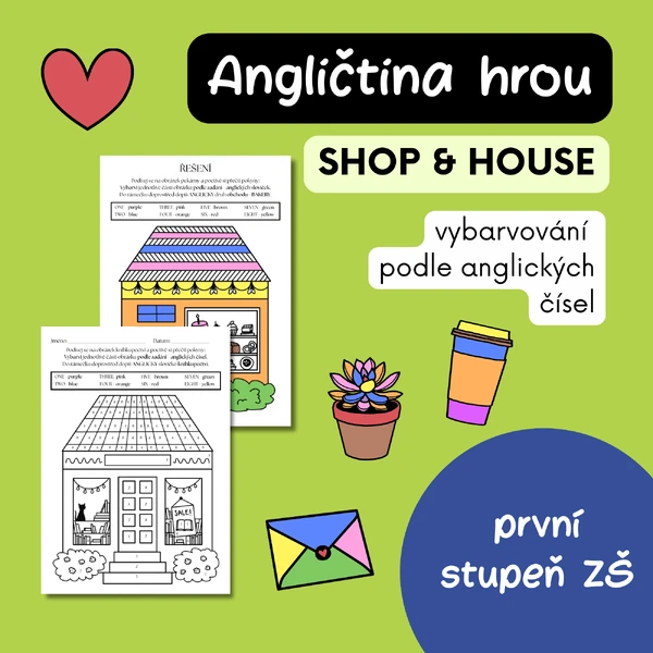 Angličtina hrou – vybarvování podle čísel (slovní zásoba: NUMBERS & COLORS)