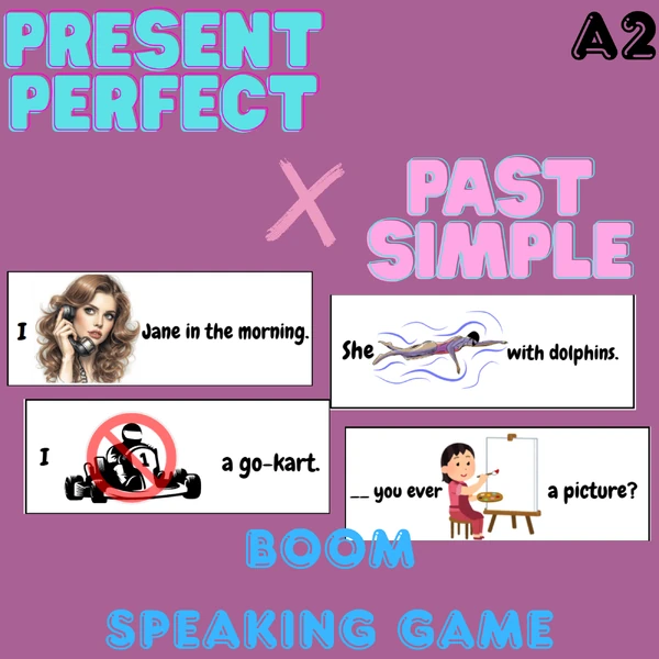 Past simple x Present perfect - boom speaking game