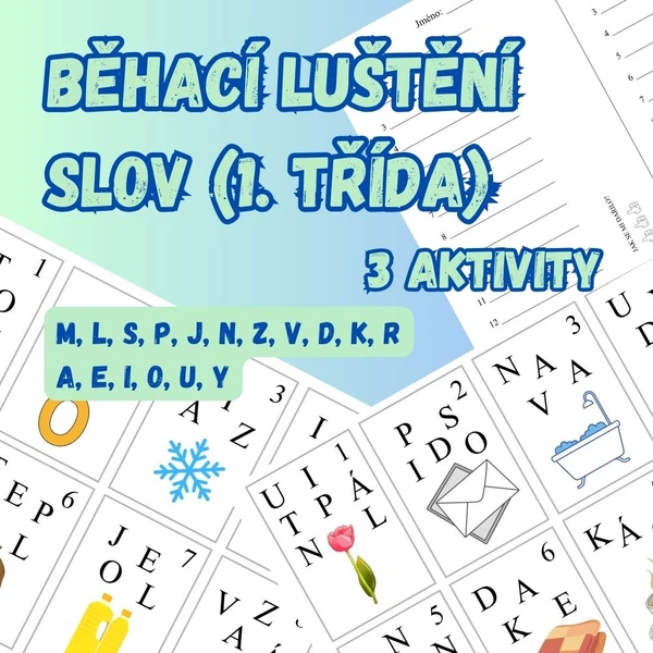 Běhací luštění slov (1. třída)