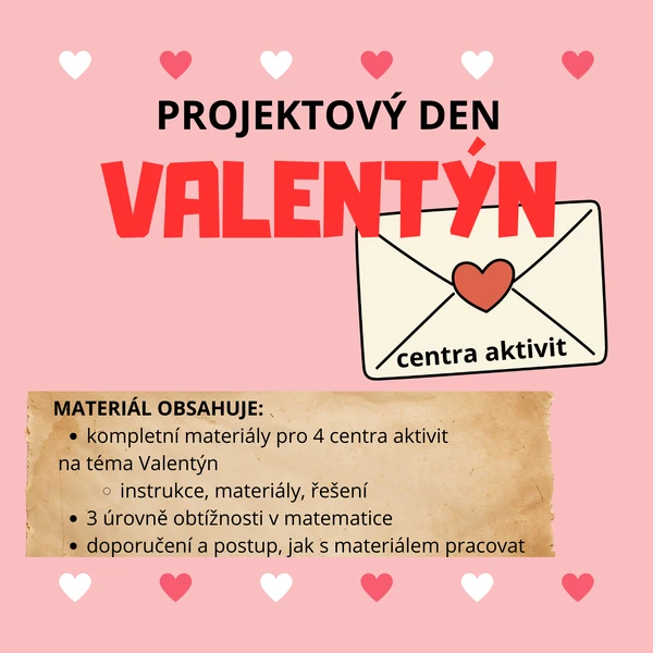 Valentýn - projektový den, centra aktivit
