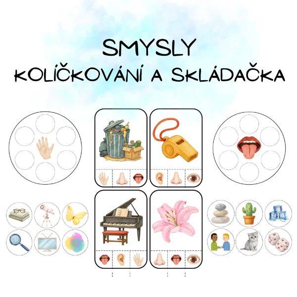 Smysly - kolíčkování a skládačka