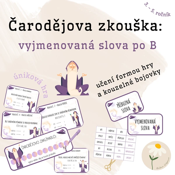 Čarodějova zkouška: vyjmenovaná slova po B