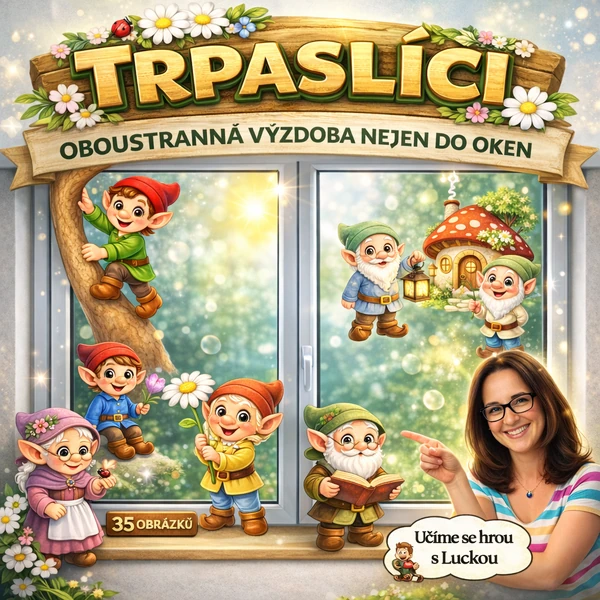 Výzdob na okno TRPASLÍCI - oboustranná výzdoba 
