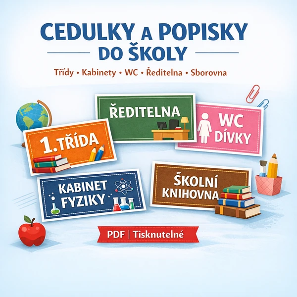 Cedulky/popisky do školy