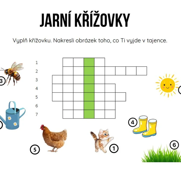 Jarní křížovky pro prvňáčky