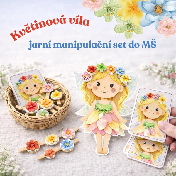 🌸 Květinová víla – jarní manipulační set do MŠ