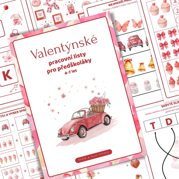 Valentýn - pracovní listy